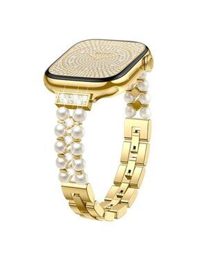 NEW Gold Luxury Fashion Pearl Apple Watch Band